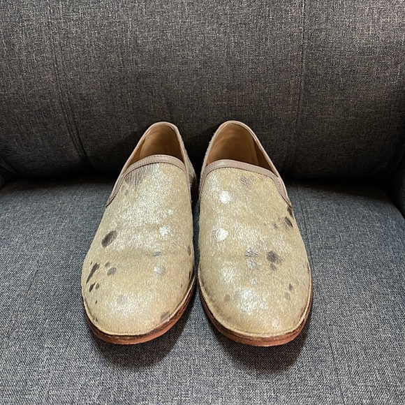 Trask The Acid Wash Ali Bone Haircalf Slip-On Loafer - Picture 8 of 15